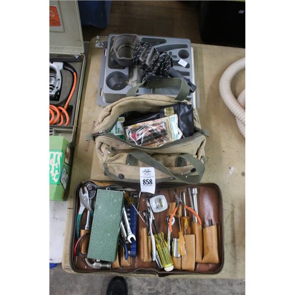 Tool Pouches w/Asst. Tools, Mighty Vac Gun