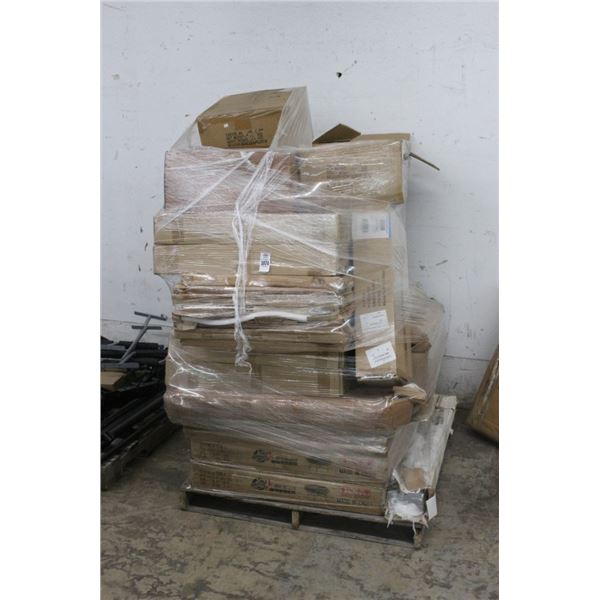 Pallet of Cabinet Hardware, Table Bases