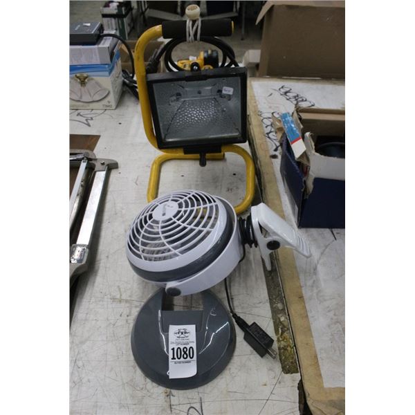 Flood Light, Clip On Fan