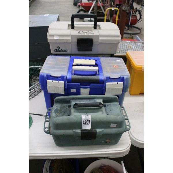 Tackle Boxes  3  w/Some Supplies
