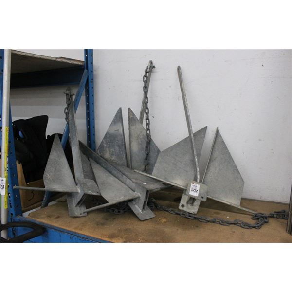4-Large Marine Anchors - 4 X $