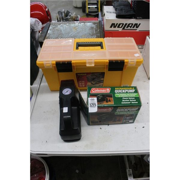 Coleman Quick Pumps, Other Inflators, Yellow Toolbox