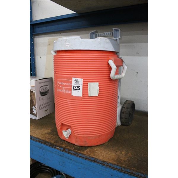 Rubbermaid Water Jug Mounted On Dollly
