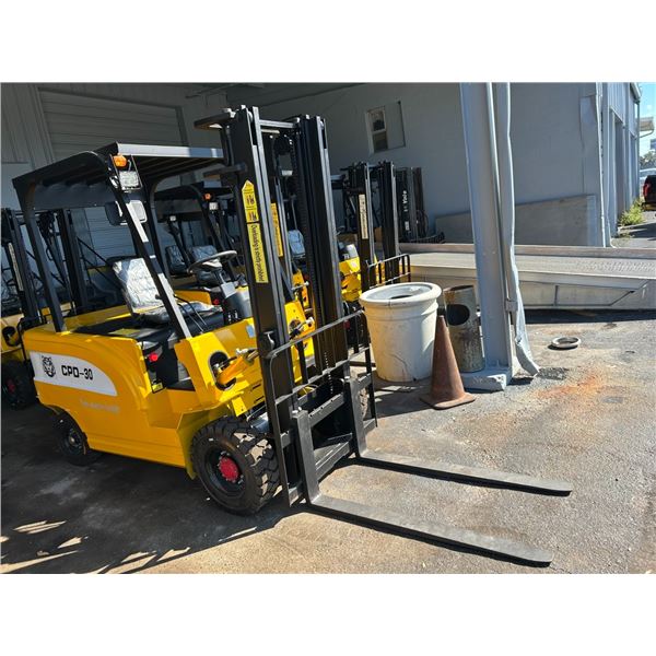 2026 New Goliath CPD30  6K  LB  Cap Electric Forklift w/Double Mast, Built In Charger,