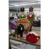 Image 1 : 3'  Metal Christmas Nutcrackers, Santa Stop Sign, Décor