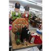 Image 3 : 3'  Metal Christmas Nutcrackers, Santa Stop Sign, Décor