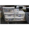 Image 1 : Drawer Storage Bins 5 w/Craft Items, Track Light