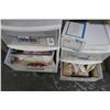 Image 2 : Drawer Storage Bins 5 w/Craft Items, Track Light