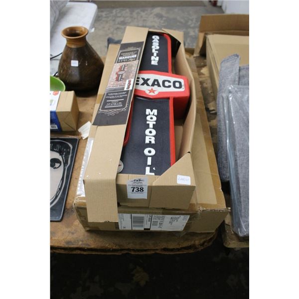 Texaco Gasoline Vintage Style Lighted Wall Sign