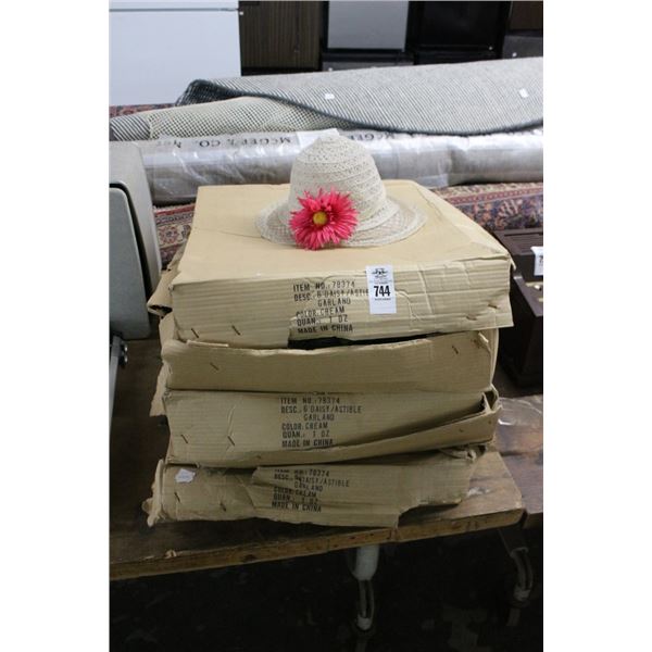 Silk Floral Décor 3 Boxes, Flower Hat
