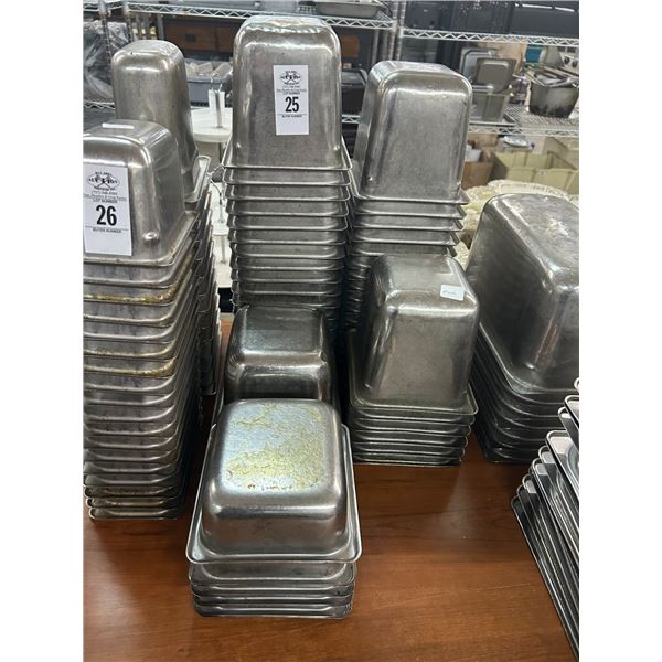 50-Sixth By  4"/6"  Insert Pans -  50 X $