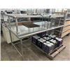 Image 1 : SS  Bullnose  7'  X  3'  Island Work Table w/Overshelf, Order Clip