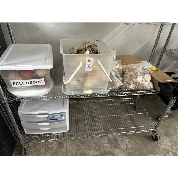 Sea Shells, Fall Décor, 2 Drawer Storage Bin - 2 Shelves