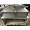 Image 1 : 4'  X  2'  Work Table w/Cord Cut Out, Speed Rail, Cabinet Storage