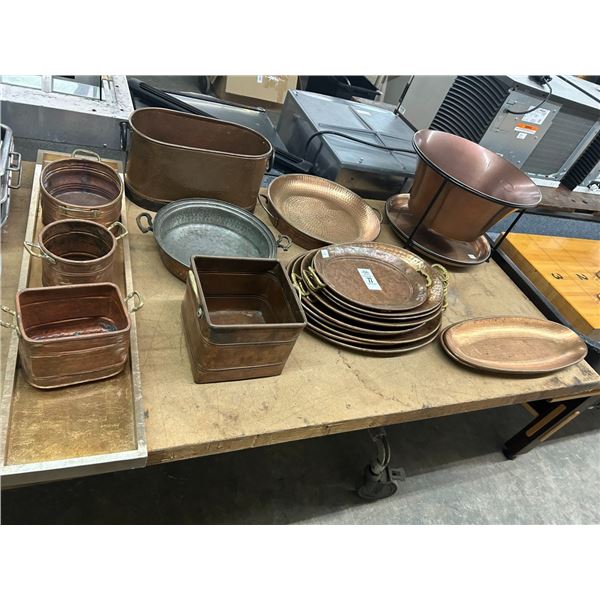 Copper Trays/Buckets - ALL