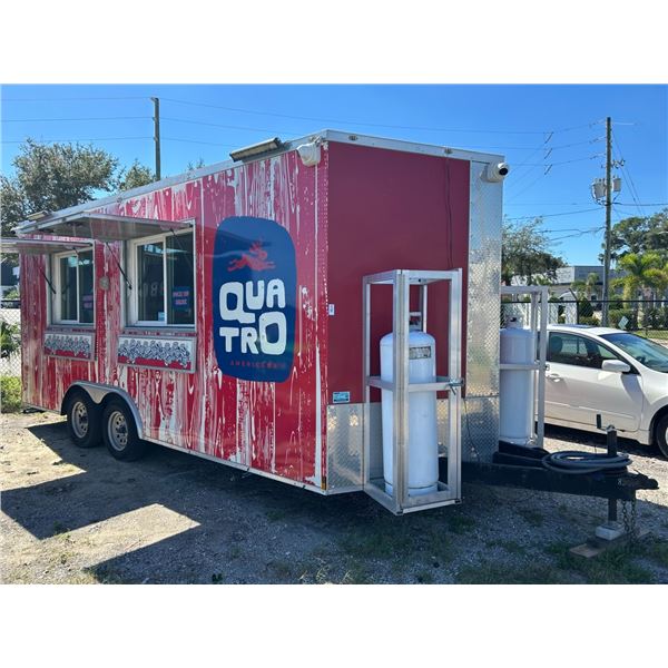 2020 Diamond Cargo T/A V-Nose, 20' Concession Trailer DVL Win, Ref Sand/Prep, Hood, Range,