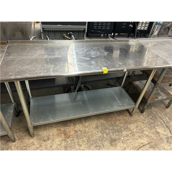 SS  5'  Bullnose Table w/Lip/Undershelf