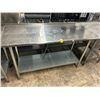 Image 1 : SS  5'  Bullnose Table w/Lip/Undershelf