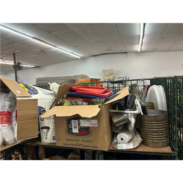 Asst. Supplies, Knives, Utensils, Portion Cups - Top Shelf