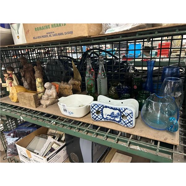 Figural/Asst Décor/Glassware on Shelvves - 2