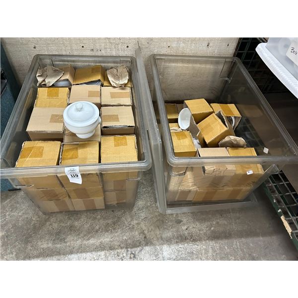 Large Cambro Lidded Bins 2, China Lidded Bowls