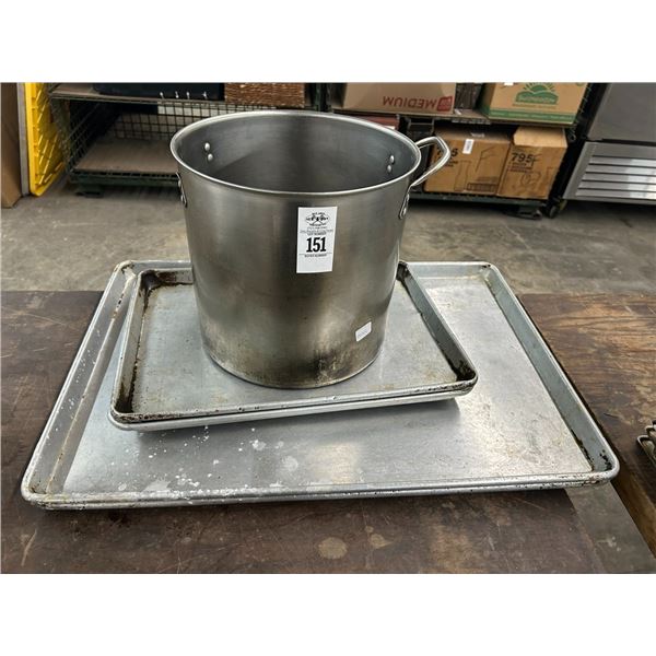 Stock Pot,  4 Sheet Pans