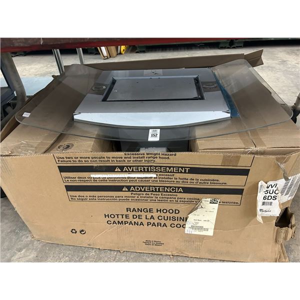 Contemporary Glass Top Lighted  30"  X  36"  Range Hood