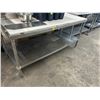 Image 2 : SS  6' Cut Board Table w/Over/Under Shelves