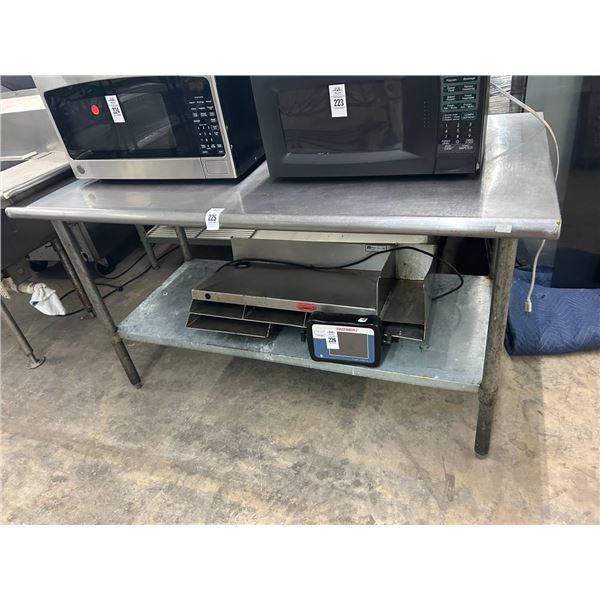 SS  5'  Bullnose Island Table w/Undershelf