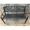 Image 2 : 4-Metal Welcome Black Park Bench - 4 X $