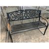 Image 3 : 4-Metal Welcome Black Park Bench - 4 X $