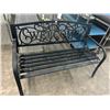 Image 5 : 4-Metal Welcome Black Park Bench - 4 X $