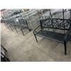 Image 6 : 4-Metal Welcome Black Park Bench - 4 X $