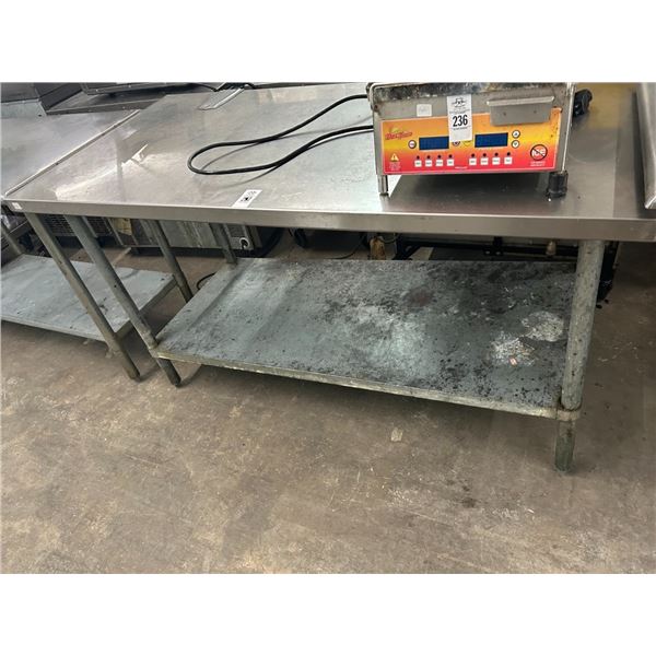 SS  5'  Table w/Opener Sleeve, Undershelf