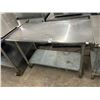 Image 1 : SS  4'  Bullnose Island Table w/Undershelf