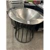 Image 1 : Large SS  Pedestal Mixing Bowl/Basin w/Iron Base