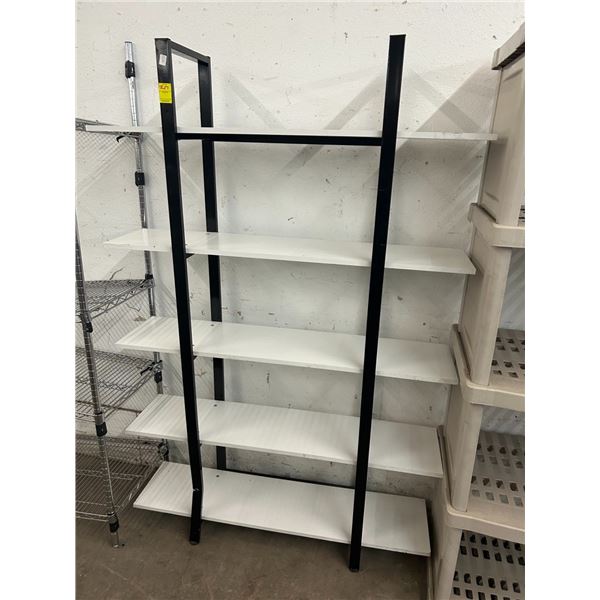 Black w/White Shelves 5 Shelf Display