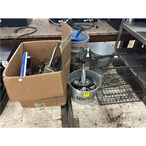Corona Bucket, Keg Tap Head, Other Buckets, Baskets, Lidded Pot, Trays, Pitcher