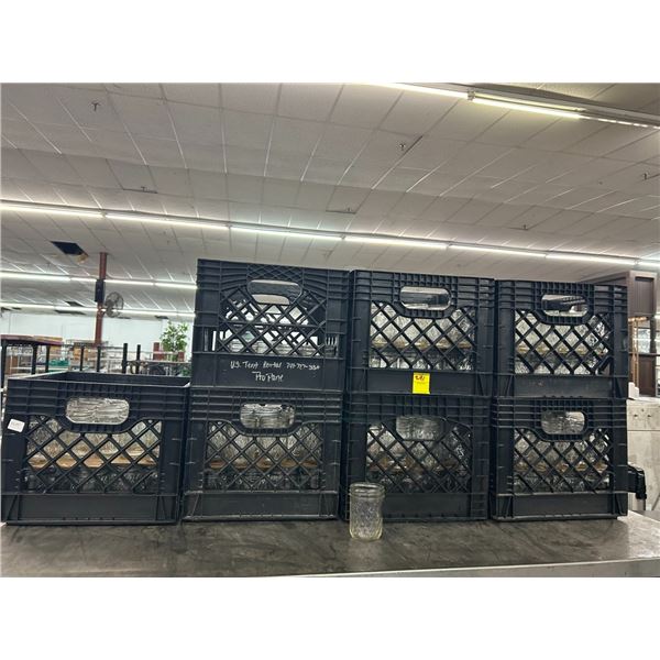 7 Crates w/Drinking Jars