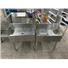 Image 1 : SS Back Bar Drain Tables Pair