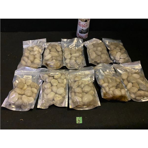 10 Bags of polished rocks for floral arrangements/crafting