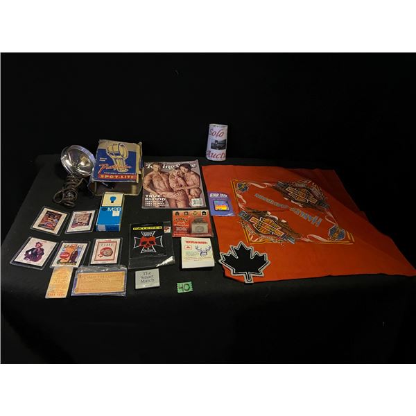 Collection of assorted trading cards and more