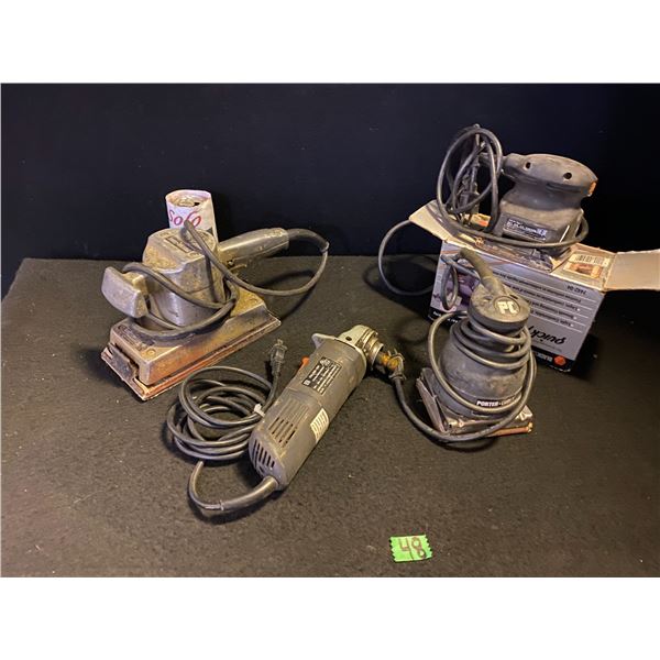 4 1/2 inch angle grinder Black & Decker, Porter Cable block sander, Sheet finishing sander and more