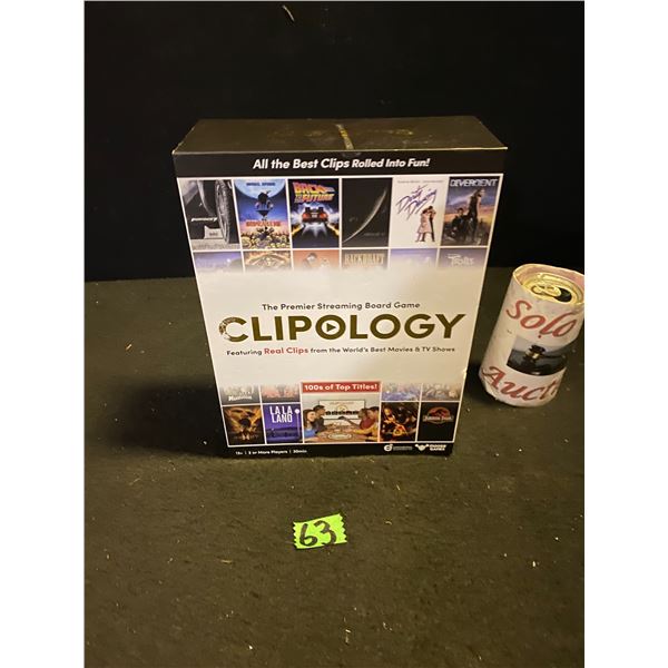 Clipology streaming board game featuring real clips for the world's best movies and tv shows