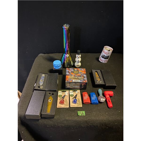 Assorted marijuana smoking devices