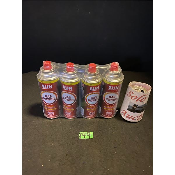 4 Pack of Sun Gas Power 227g butane fuel canisters