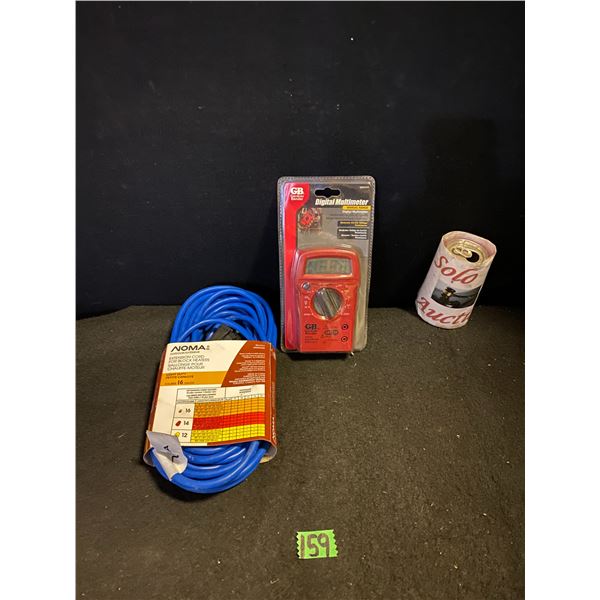 Digital multi-meter, extension cord
