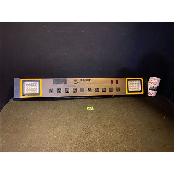 Prime 10 outlet & 2 USB charging port power workshop with lights