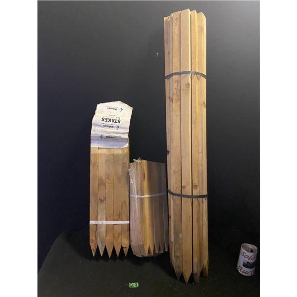 3 bundles of garden stakes