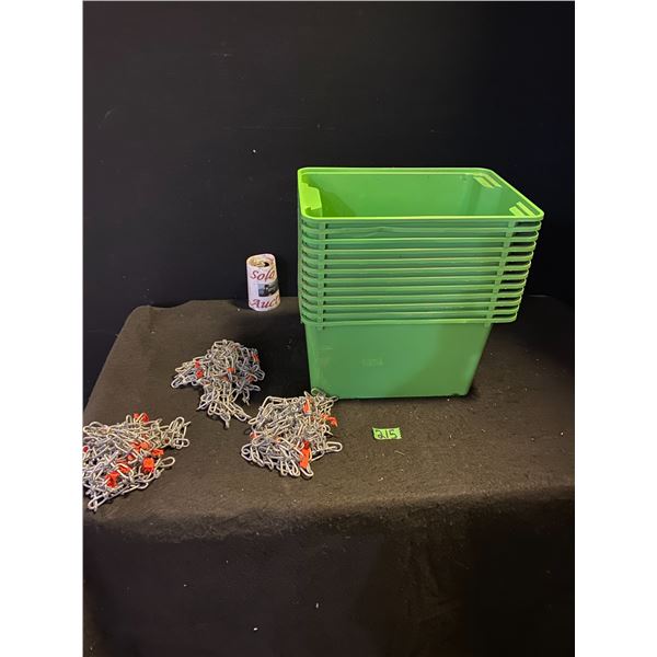 Chain and storage bins